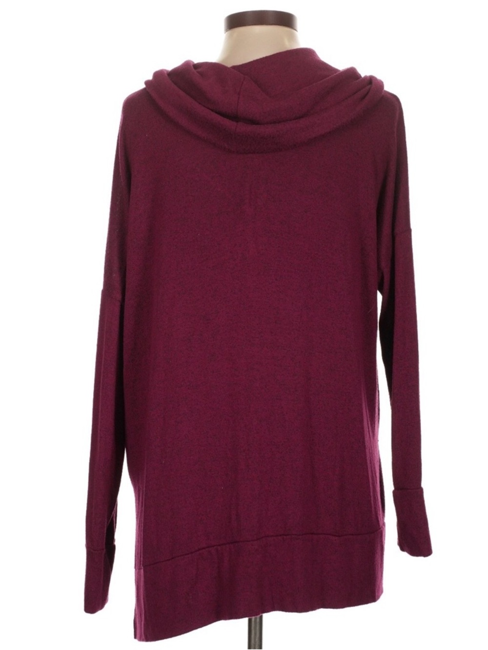 Loveappella Hooded Long Sleeve Sweater - Plum